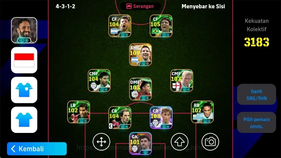 eFootball Accounts High-End Mobile|PW 3183|New Lionel Messi Big T,Epic 1