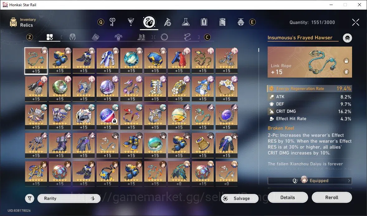 Honkai Star Rail Accounts [ASIA] TL 70 | 15 Limit | Toshi | The Herta | Anax image 9