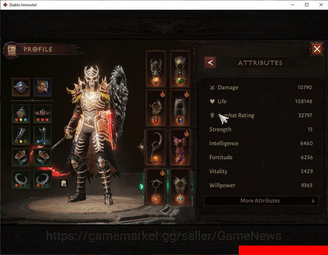 Diablo Immortal Accounts OCE-Azmodan|Lv60(576)|Necromancer|CR 32k|Reso 435| image 11