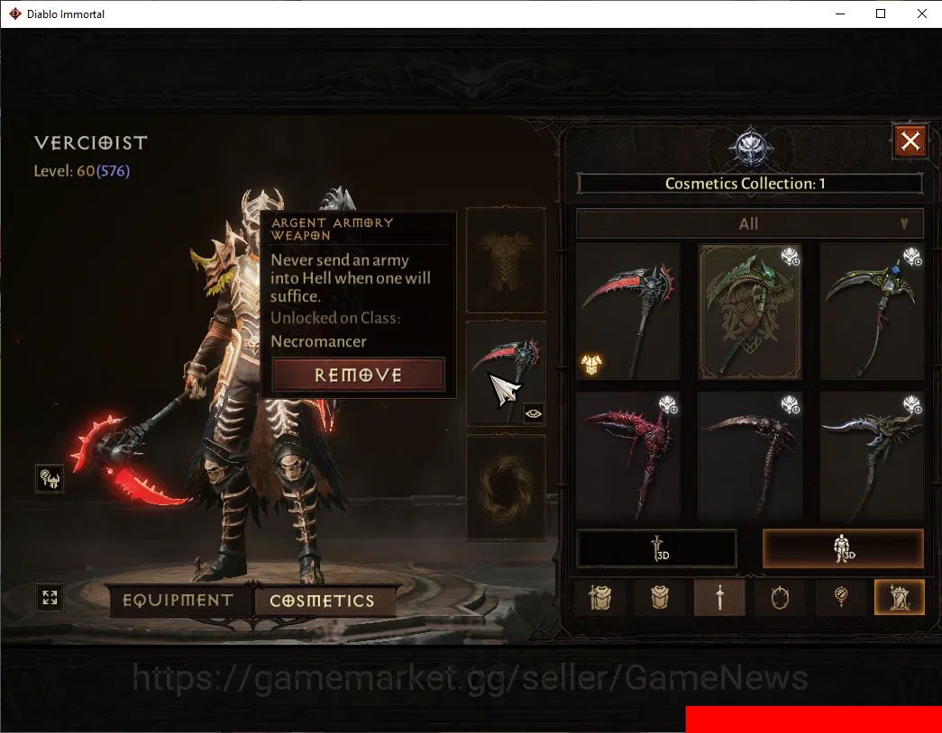 Diablo Immortal Accounts OCE-Azmodan|Lv60(576)|Necromancer|CR 32k|Reso 435| image 6
