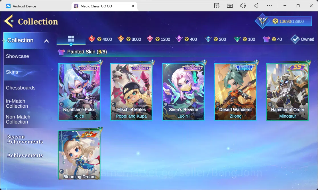 Magic Chess: Go Go Accounts Global|Rank Legend X *10|Historical Best *408|YZ C image 10