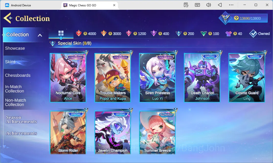 Magic Chess: Go Go Accounts Global|Rank Legend X *10|Historical Best *408|YZ C image 7