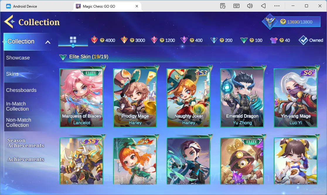 Magic Chess: Go Go Accounts Global|Rank Legend X *10|Historical Best *408|YZ C image 8