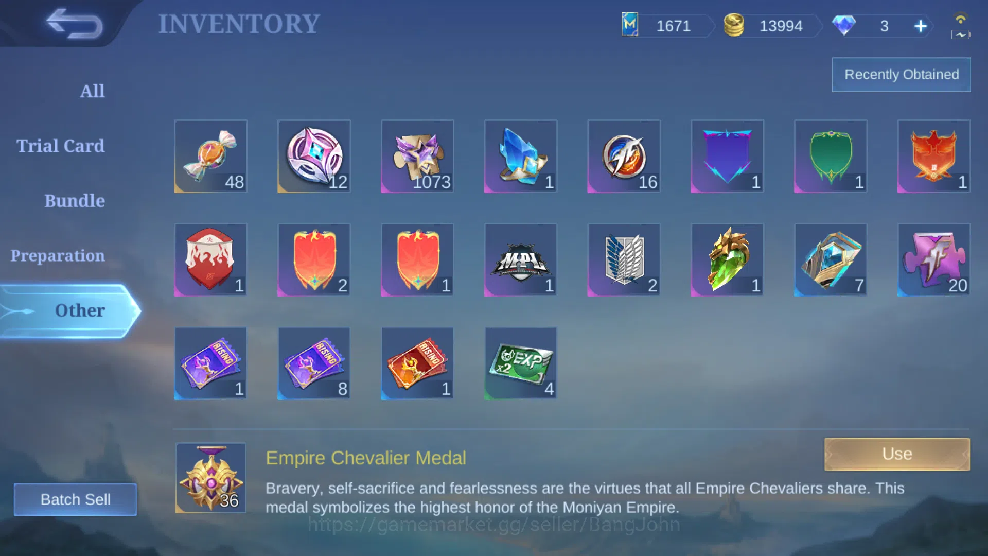Mobile Legends: Bang Bang Accounts Hero 97 | Skin 234 | Prime Granger | Kof Karina |  image 3