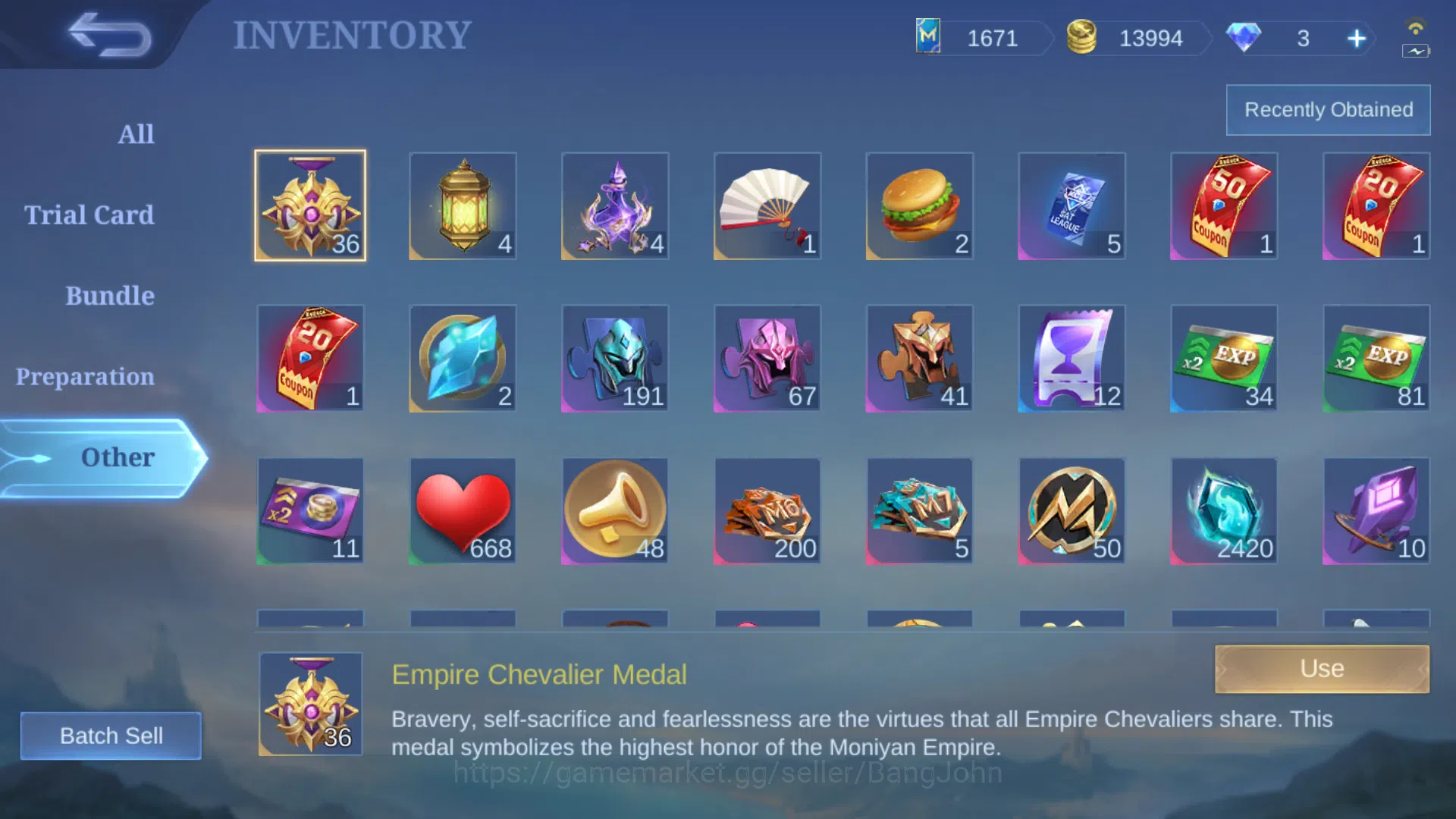 Mobile Legends: Bang Bang Accounts Hero 97 | Skin 234 | Prime Granger | Kof Karina |  image 4