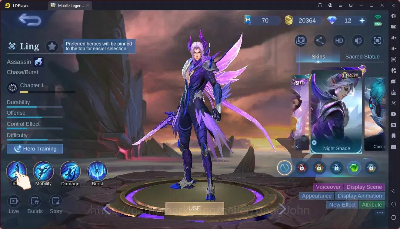 Mobile Legends: Bang Bang Accounts Global|Hero 87 Skin 150|Expert|Naruto Vale|Saint S image 1