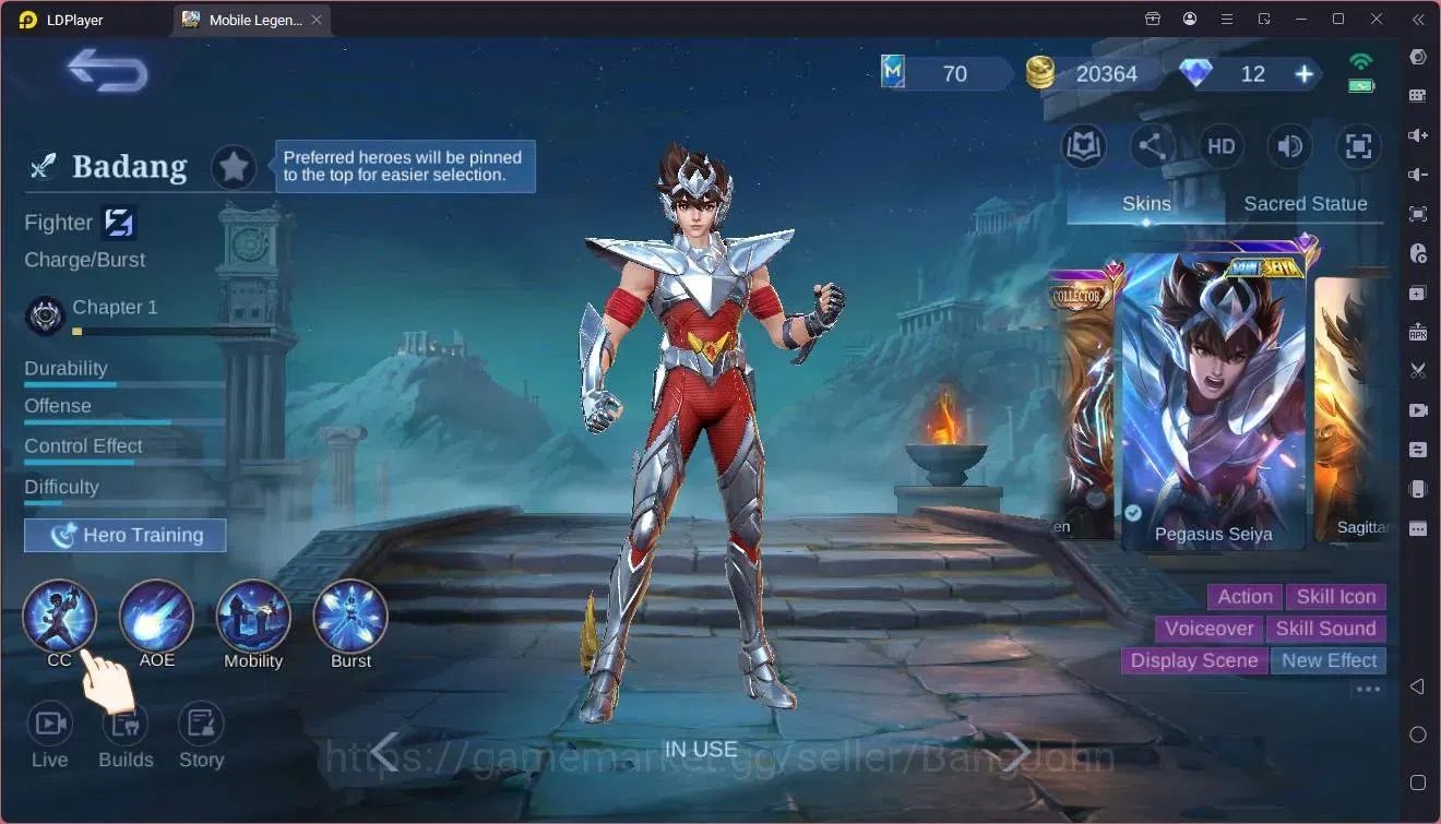 Mobile Legends: Bang Bang Accounts Global|Hero 87 Skin 150|Expert|Naruto Vale|Saint S image 2