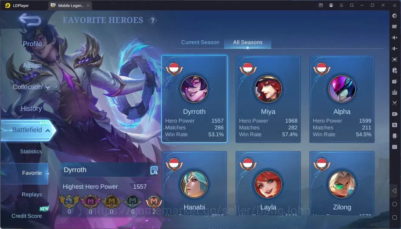 Mobile Legends: Bang Bang Accounts Global|Hero 87 Skin 150|Expert|Naruto Vale|Saint S image 9