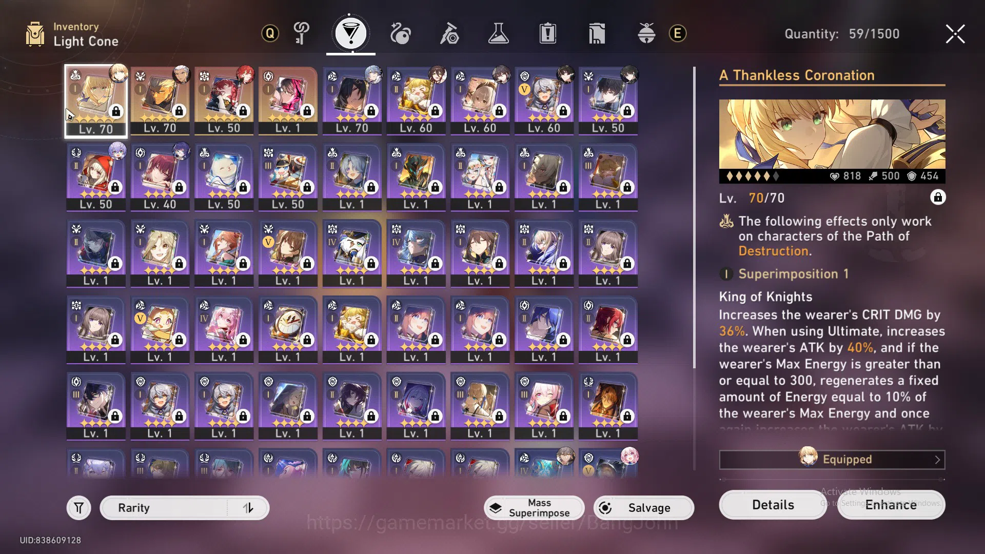 Honkai Star Rail Accounts ASIA TL60|7 Lim|Saber E6+Sign|Sunday|Sparkle|Ruan  image 6