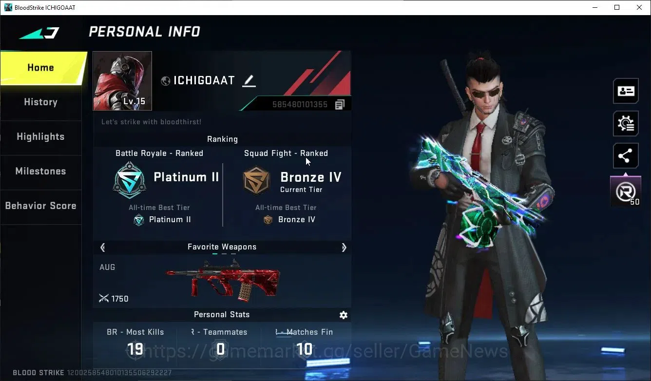 Blood Strike Accounts ASIA|3 ULTRA Zero AgentZ,Kraken-Puplr knight,URB-N image 2