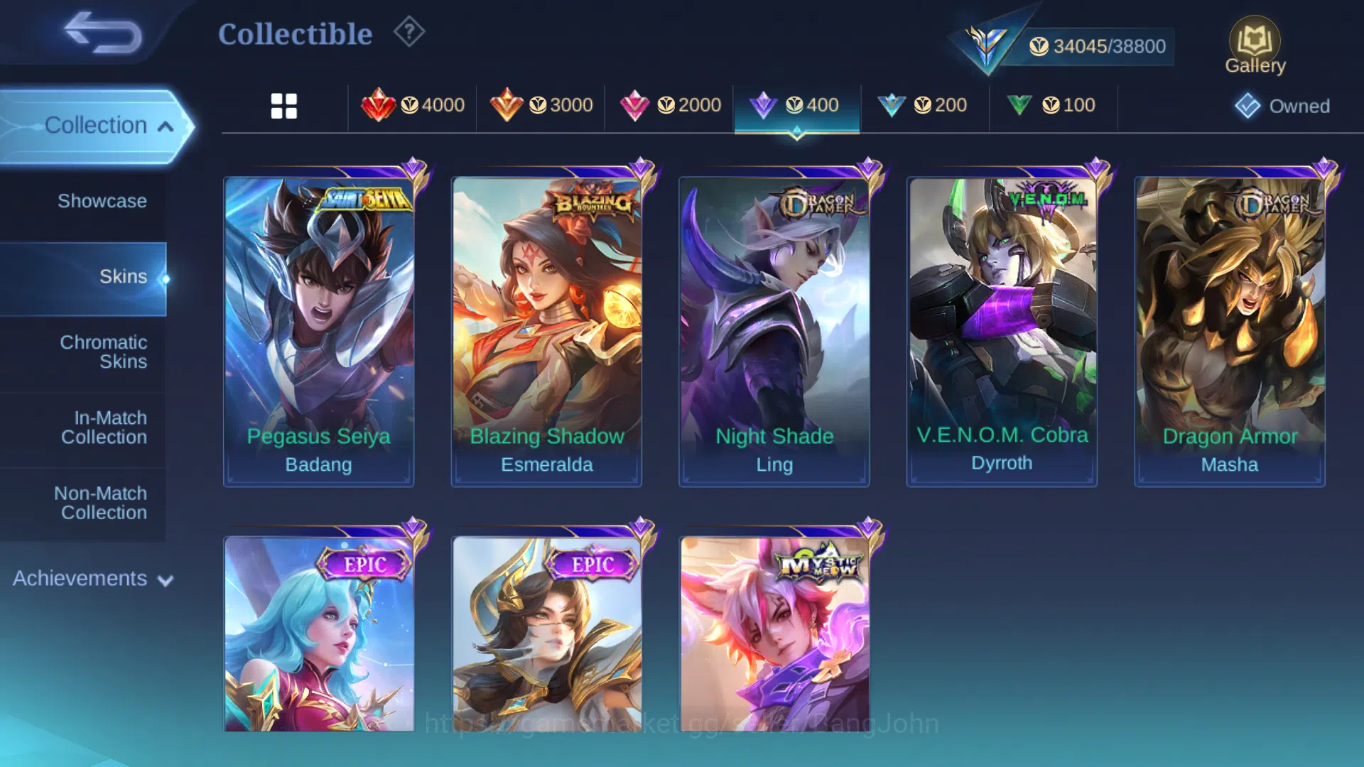 Mobile Legends: Bang Bang Accounts Hero 102 | Skin 169 |LuckyBox Fanny | Valentine Fa image 5