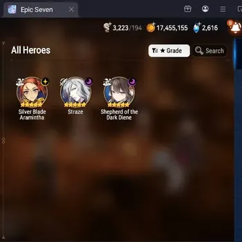Epic Seven Accounts Starter Global Unverif|Best Starter|3ML(Straze,SDiene,SBAramintha)|PoH+Bless ON|SS 2.6K|Theater