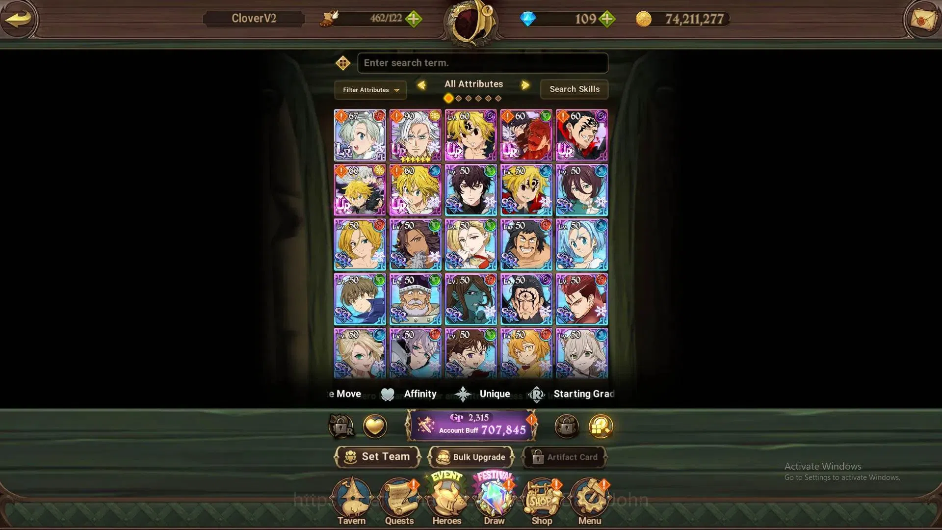 The Seven Deadly Sins: Grand Cross Accounts Global | 707K CC | DM 109 |1 LR+5 UR|LR P Elizabet image 4