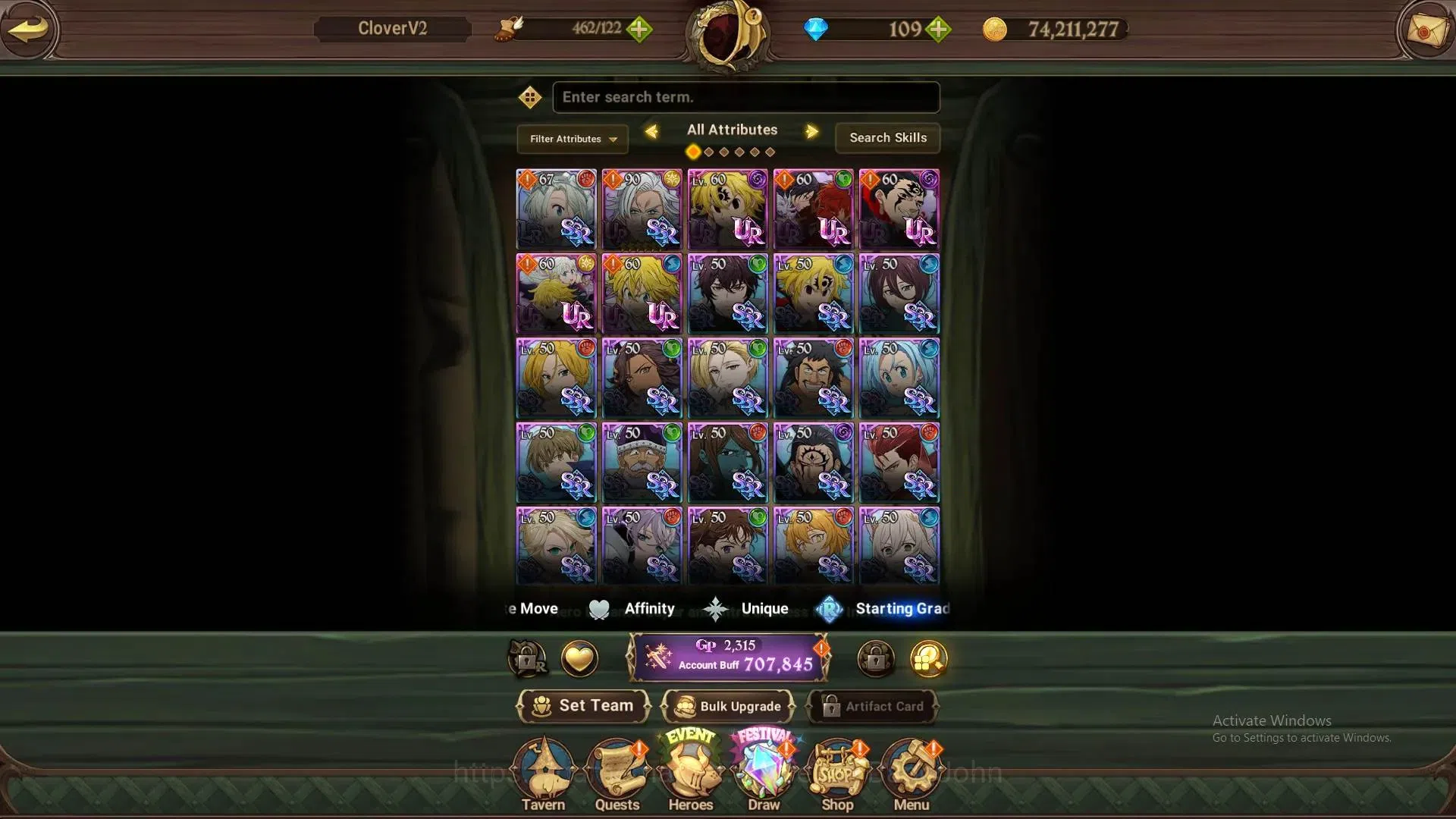 The Seven Deadly Sins: Grand Cross Accounts Global | 707K CC | DM 109 |1 LR+5 UR|LR P Elizabet image 5