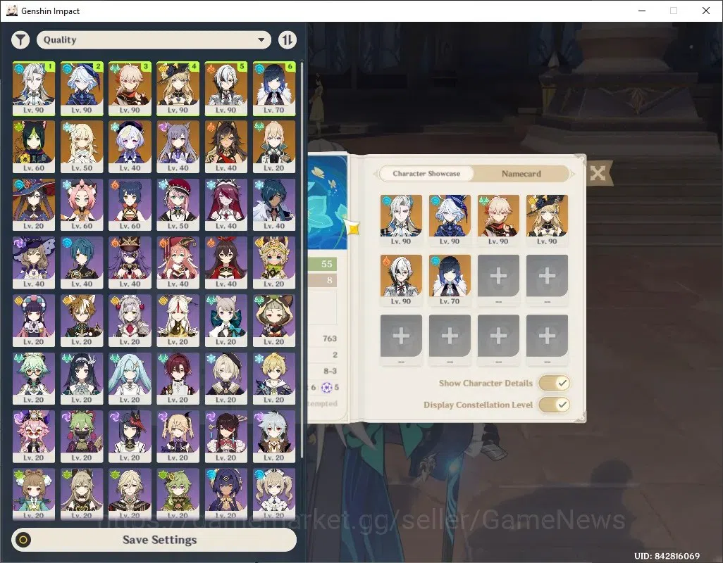 Genshin Impact Accounts Mid Game ASIA|AR 55|6 Limited + 4 (*5 Weapon) | (Neuvillette 1