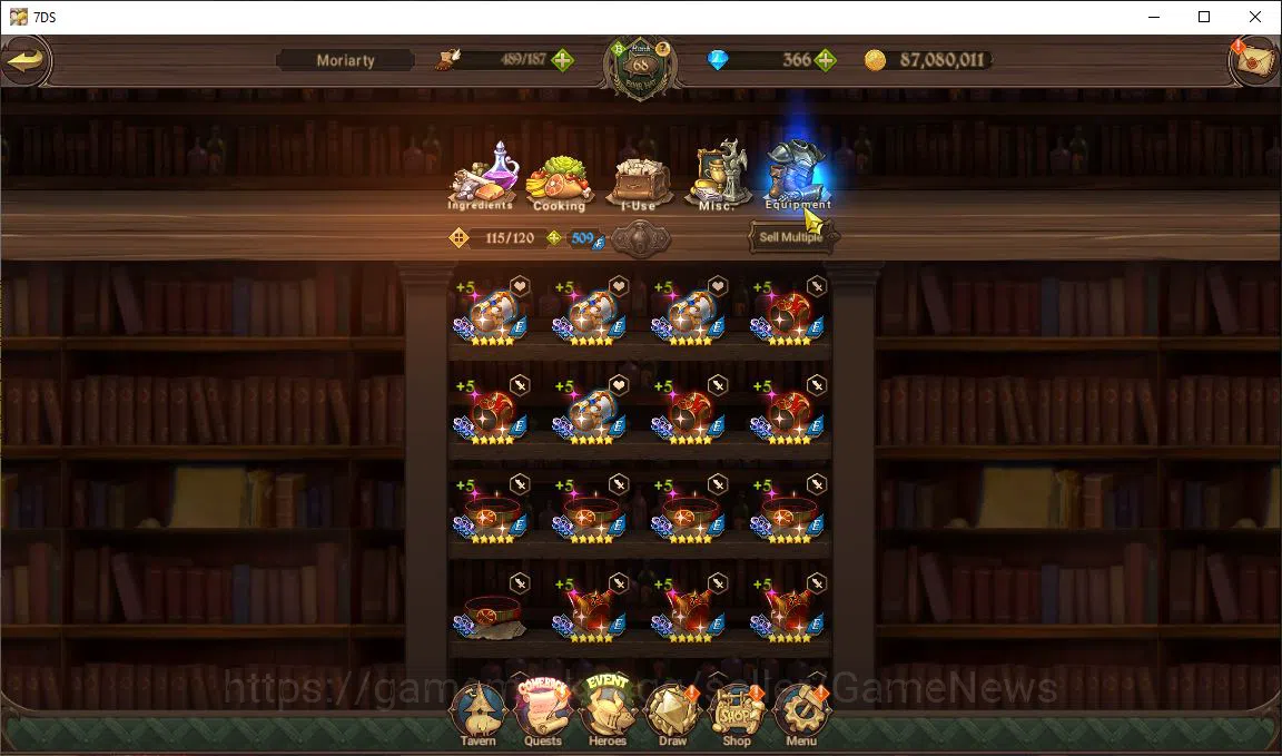 The Seven Deadly Sins: Grand Cross Accounts Midgame Global |3,6M CC|366 Dm+Skip T 1200+|2 LR+13 UR+Collab 11