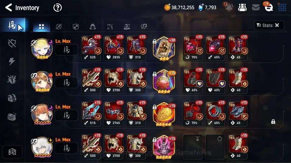 Epic Seven Accounts High-End GLOBAL Unverif|7 ML[Notos,LOTScales,DB Senya,Etc]+Ivana,Rinak,Estelle,Setsuka,etc|PoH ON|7,7K 10