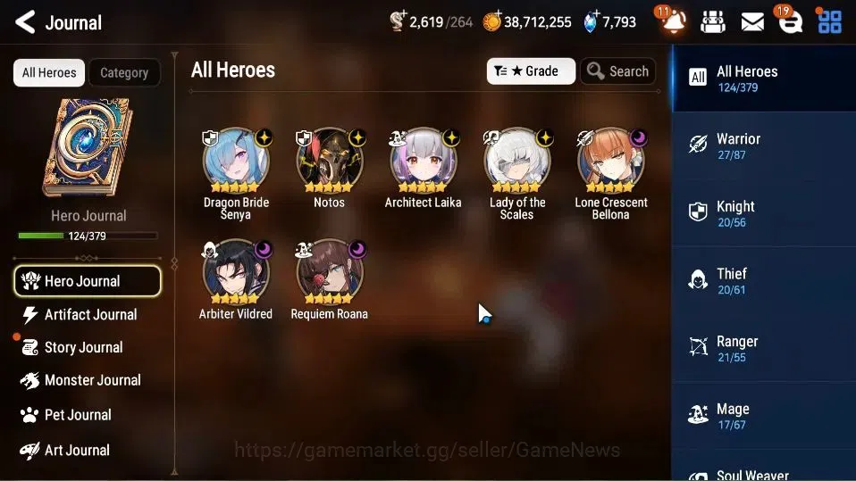 Epic Seven Accounts High-End GLOBAL Unverif|7 ML[Notos,LOTScales,DB Senya,Etc]+Ivana,Rinak,Estelle,Setsuka,etc|PoH ON|7,7K 6
