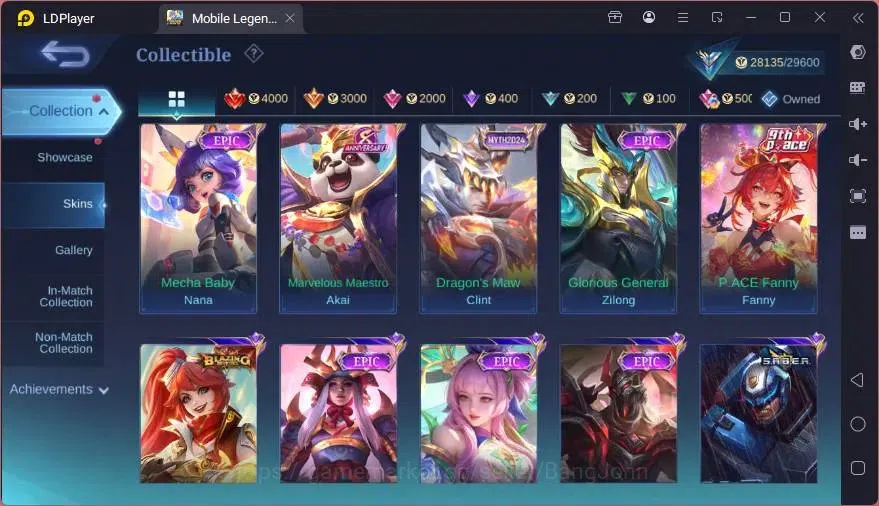 Mobile Legends: Bang Bang Accounts GLOBAL Hero 101 Skin 133 | BLAZING Layla | EPIC Ha image 10