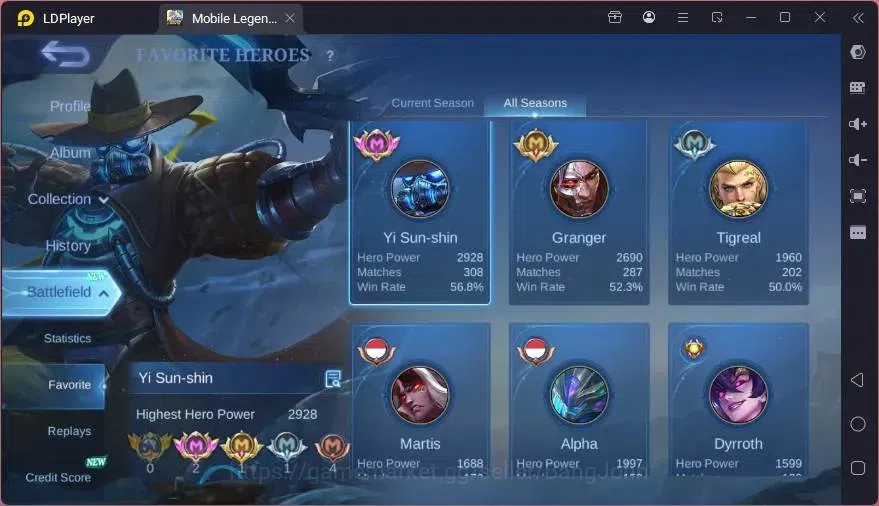 Mobile Legends: Bang Bang Accounts GLOBAL Hero 101 Skin 133 | BLAZING Layla | EPIC Ha image 17