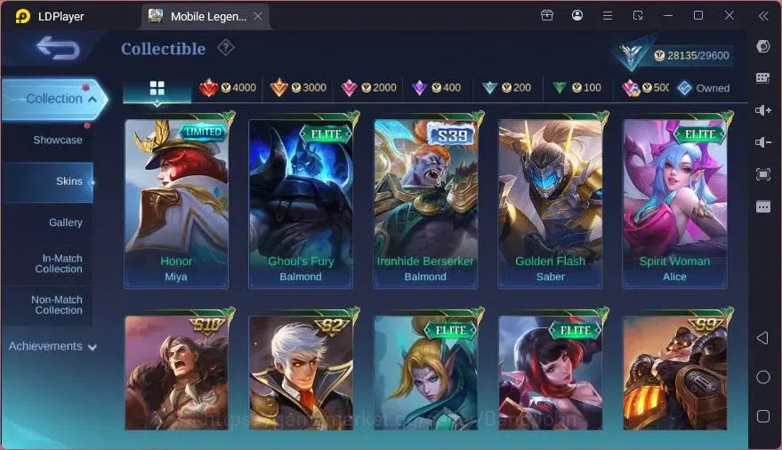 Mobile Legends: Bang Bang Accounts GLOBAL Hero 101 Skin 133 | BLAZING Layla | EPIC Ha image 3