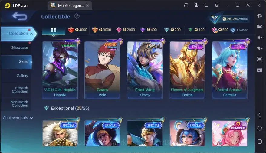 Mobile Legends: Bang Bang Accounts GLOBAL Hero 101 Skin 133 | BLAZING Layla | EPIC Ha image 7