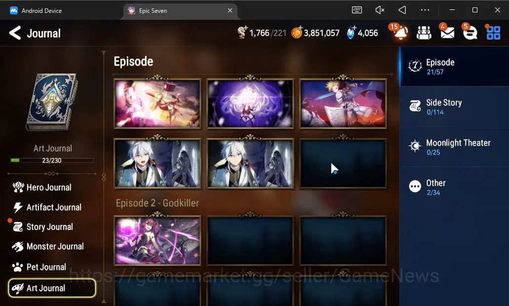 Epic Seven Accounts ASIA Unverif| 7 ML (TE Kayron,DP Aria,BW Iseria,PC image 13