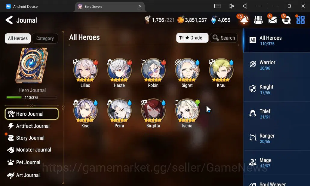 Epic Seven Accounts ASIA Unverif| 7 ML (TE Kayron,DP Aria,BW Iseria,PC image 5