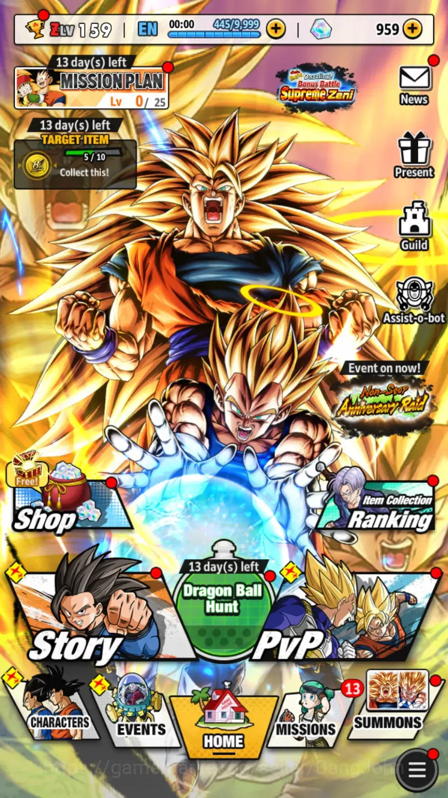 Dragon Ball Legends Accounts High-End Android | Lvl 159|343M Total Power|959 CC|4 LR|4 UL|UL SS Goku,Vegeta,Omega Shenron 19