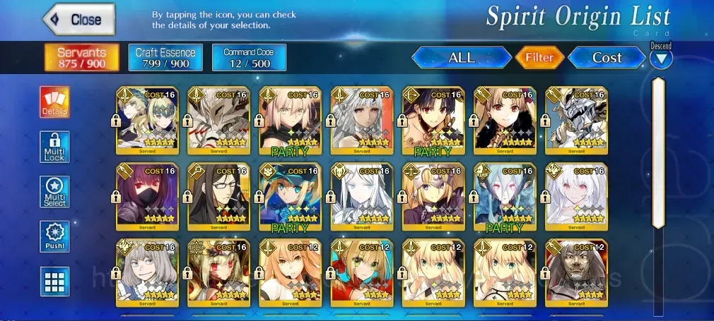 Fate-Grand Order Accounts NA Okeanos Lv43|16 SSR Servant|Oberon,Tiamat,Avalon,Dioscuri,Okita Saber,Lancer Eresh,Draco 1