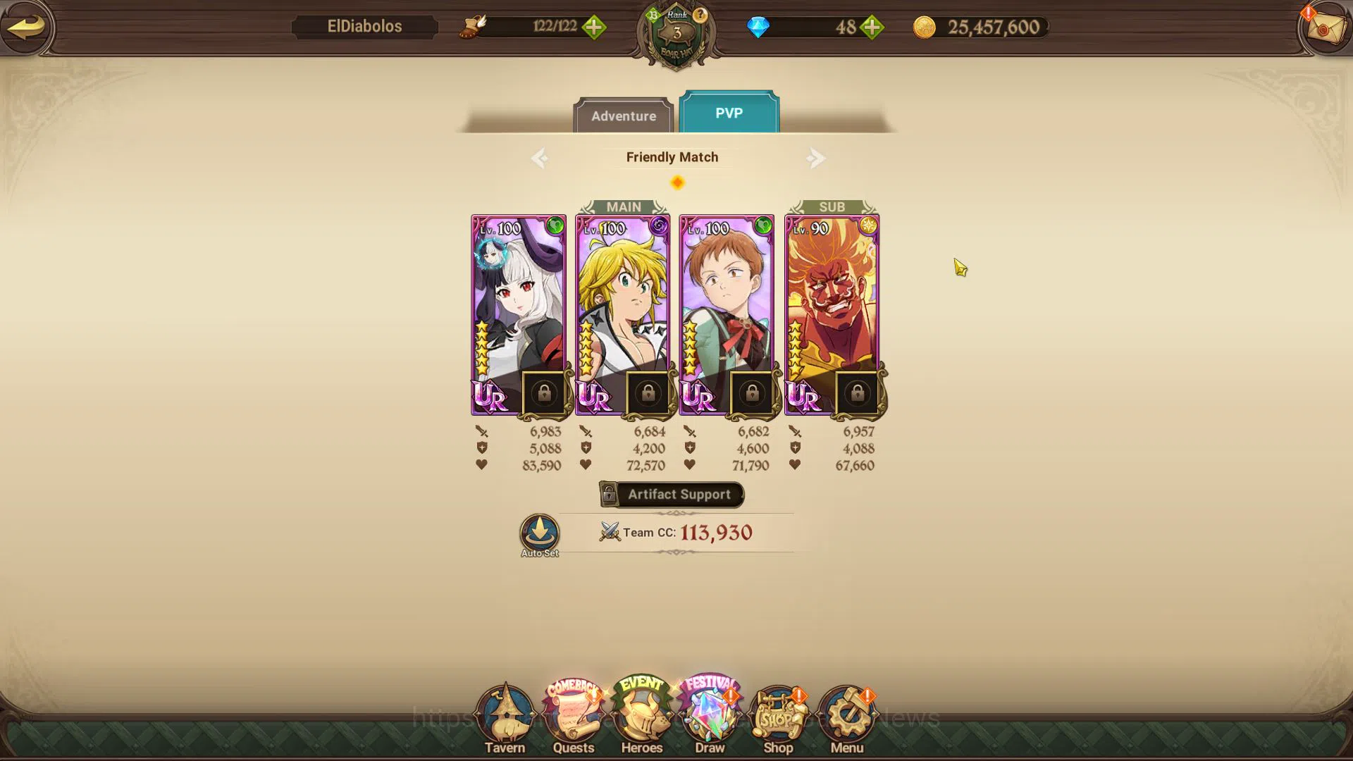 The Seven Deadly Sins: Grand Cross Accounts Global|458K CC|Fresh Starter Ch1|5 UR| Nightmare S image 5