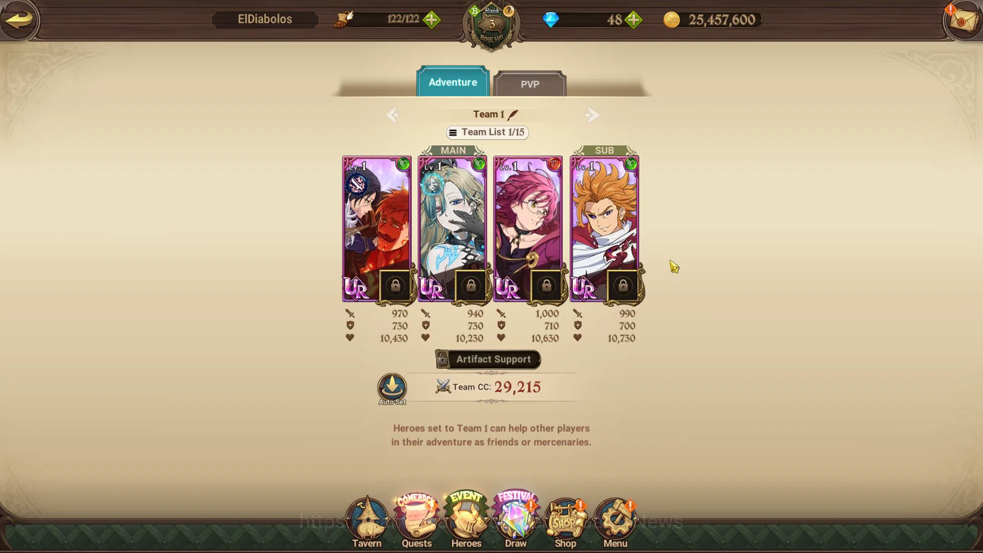 The Seven Deadly Sins: Grand Cross Accounts Global|458K CC|Fresh Starter Ch1|5 UR| Nightmare S image 6
