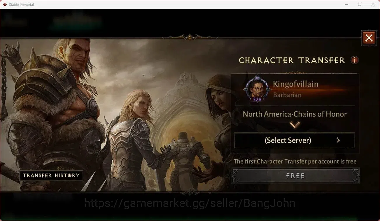 Diablo Immortal Accounts Mid-Tier NA - Chain of honor | 60 (328) Barbarian-Maledictor | CR 27k | Reso 360 | Hell 3 | Varog 2