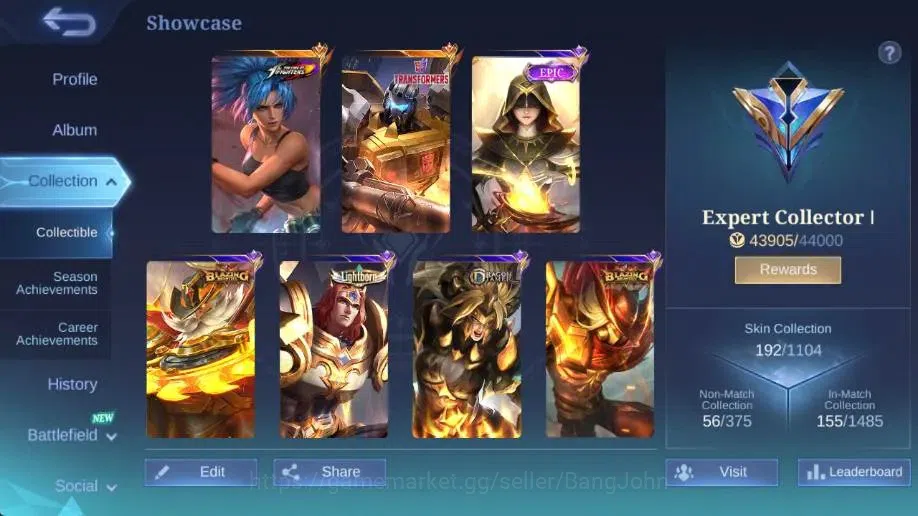 Mobile Legends: Bang Bang Accounts Global|Hero 103 Skin 192|Expert|CC Natalia|KOF Kar image 2