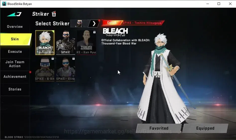 Blood Strike Accounts ASIA|ETERNAL Spear-Relic|Collab BLEACH[Toshiro,Bya image 3