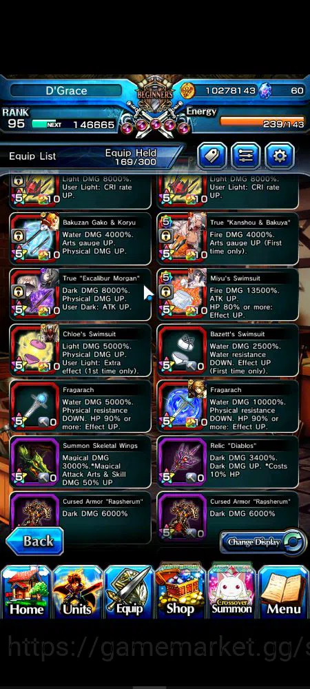 Grand Summoners Accounts Mid-Game Global|Rank 95|14 Ascend|InumutaTW,EmiyaTW,Summer Miyu,ChloeTW,Crus 14