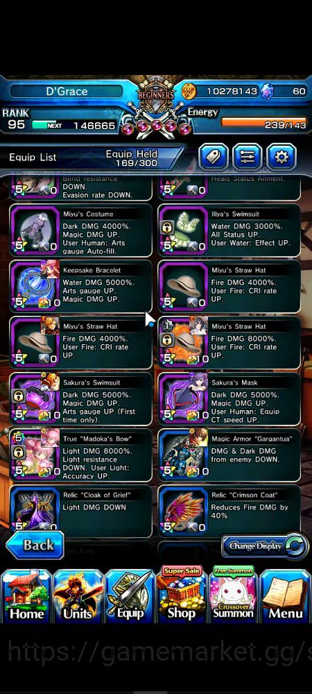 Grand Summoners Accounts Mid-Game Global|Rank 95|14 Ascend|InumutaTW,EmiyaTW,Summer Miyu,ChloeTW,Crus 16