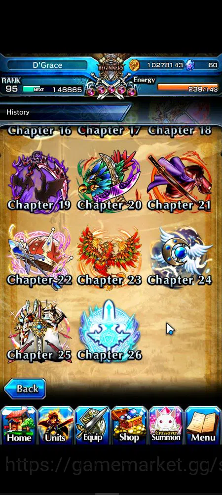 Grand Summoners Accounts Mid-Game Global|Rank 95|14 Ascend|InumutaTW,EmiyaTW,Summer Miyu,ChloeTW,Crus 5
