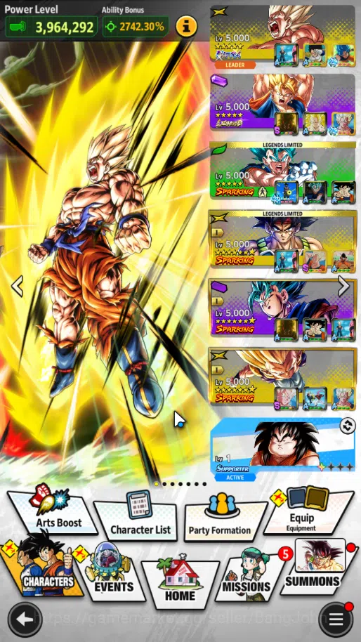Dragon Ball Legends Accounts Lvl 163 | 222 M Total Power | 2 Ultra | Ultra SS G image 2