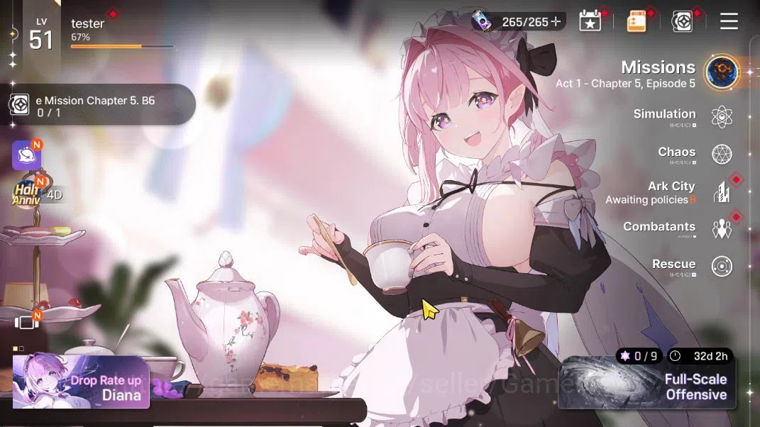 Chaos Zero Nightmare Accounts GLOBAL Lv51|10K Cry Ready Gacha| 9SSR[Diana,HugoM1 image 1
