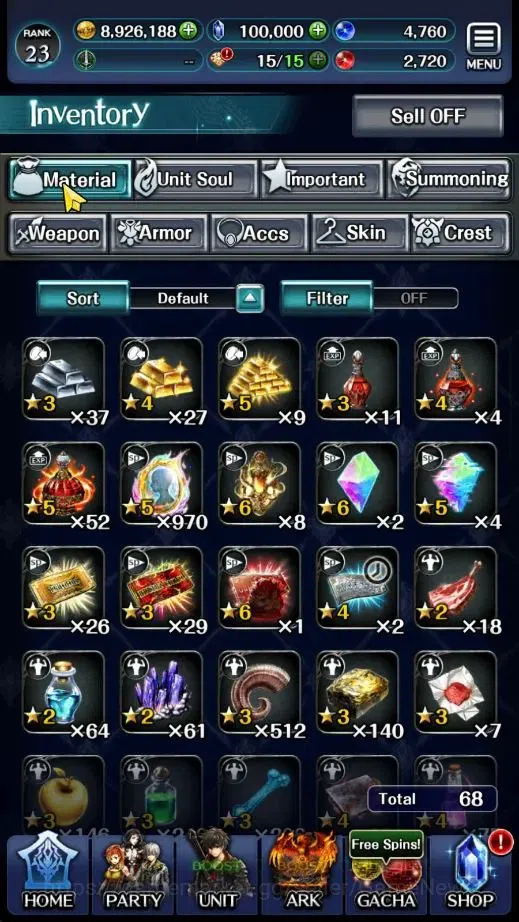 Last Cloudia Accounts GLOBAL|Rank 23|100k Crystal|Top Tier Unit (SM Sera image 10
