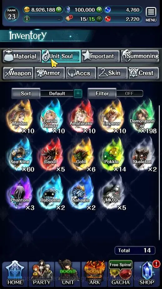 Last Cloudia Accounts GLOBAL|Rank 23|100k Crystal|Top Tier Unit (SM Sera image 11