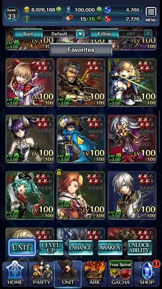Last Cloudia Accounts GLOBAL|Rank 23|100k Crystal|Top Tier Unit (SM Sera image 2