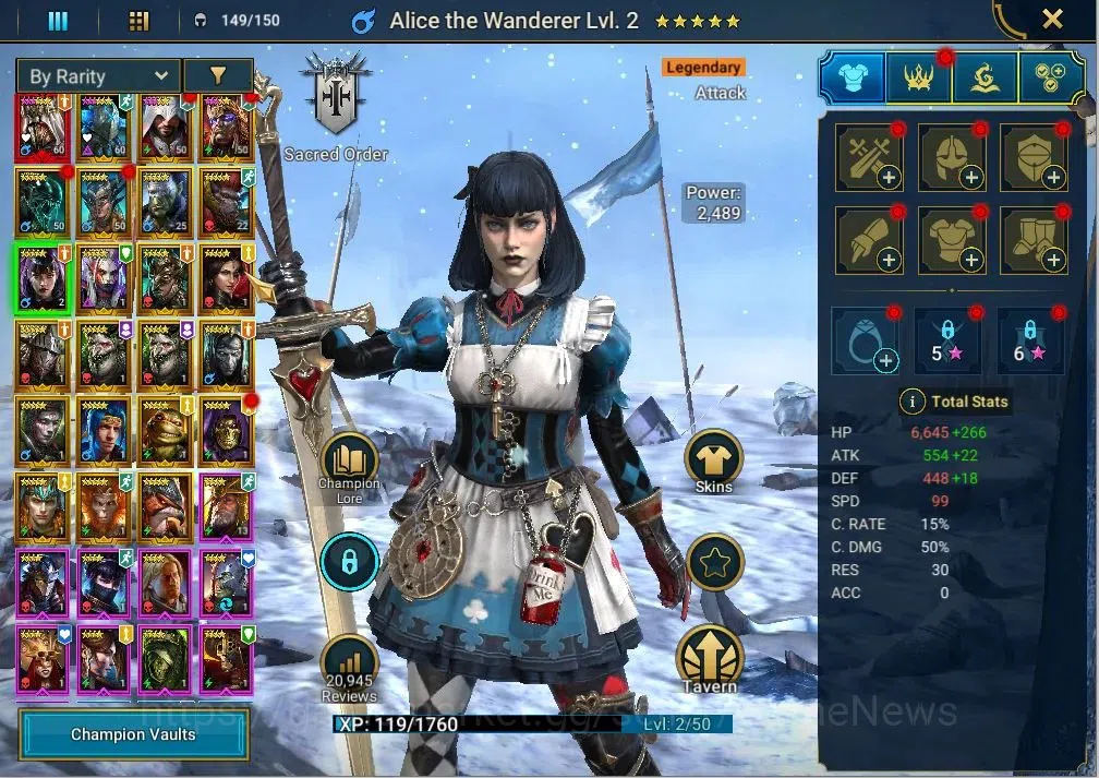 Raid: Shadow Legends Accounts Mid-Game Lv 29 |678K Power|Lv29 678.7K Power|1 Myth(Siegfrund)+22 9