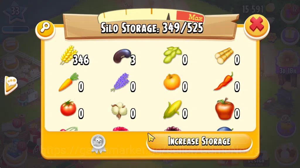 Hay Day Accounts Lvl 33 | Barn Storage 1050 - Silo Storage 525 | 15 image 13