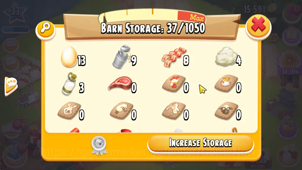 Hay Day Accounts Lvl 33 | Barn Storage 1050 - Silo Storage 525 | 15 image 14