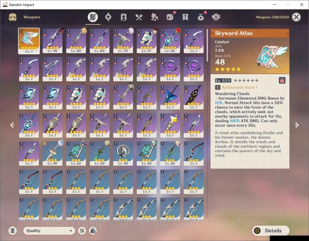 Genshin Impact Accounts ASIA|AR 54|4Limited+1(*5Standard)+1(*5Wep)|Skirk,E image 7