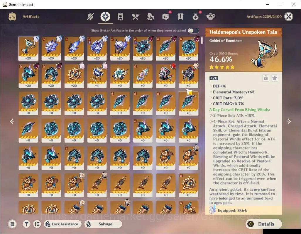 Genshin Impact Accounts ASIA|AR 54|4Limited+1(*5Standard)+1(*5Wep)|Skirk,E image 8