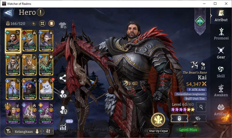 Watcher of Realms Accounts Global 60X|Lv83|5,3M Power|6 Lord [PraetusA1,Ezare image 10