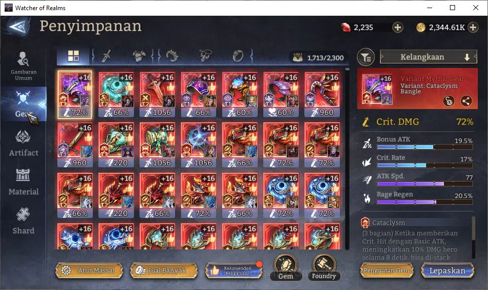 Watcher of Realms Accounts Global 60X|Lv83|5,3M Power|6 Lord [PraetusA1,Ezare image 12
